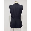 White House | Black Market WHBM  Seasonless Black Button Front Long Vest Size 6 Photo 4