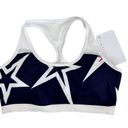 Fabletics  Navy Star Print Amna Sports Bra Sz M Photo 7