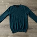 Tahari  100% 2-ply Cashmere Sweater Blue Women’s Size M Pullover Crewneck Photo 2