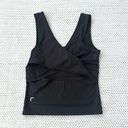 Zyia  Active Black Ribbed V Tank Criss Cross Crossover Open Back Small Photo 8