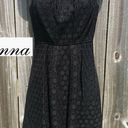 Shoshanna  2 Eyelet Dress Mini Round Neckline Black Sleeveless XS Anthropologie Photo 1