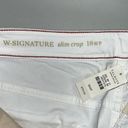 Talbots  Woman NWT Size 18WP White Signature Slim Crop Jeans Photo 2