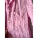 J.Crew  Bubble Gum Pin Gauze Waffle Knit Button Down Top Photo 3