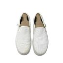 Vans  Size 8.5 Sneaker White Pin Dot Leather Slip On Flats Skater Casual Punk Photo 1