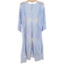 Rachel Zoe  BOHO PERIWINKLE BLUE LAVENDER MESH NET LACE KIMONO DUSTER CARDIGAN OS Photo 3