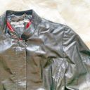 Tommy Hilfiger  Black Leather Motorcycle Jacket Large Photo 3