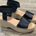 Frye  & Co Amber Espadrille Wedge Sandals Wedge Ankle Strap Black Shoe Photo 6