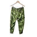 Abercrombie & Fitch  Cargo Camo Joggers Drawstring Elastic Pants Green Small S Photo 2