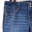 American Eagle  Artist Crop Jeans 14 Womens Studs Stretch Medium Wash Denim Ankle Photo 2