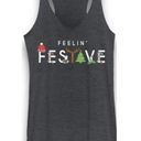 Fifth Sun “Feeling Festive” Christmas Racerback Tank Top In Black -  Size XS NEW Photo 0