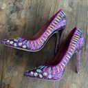 Steve Madden Galaxxie Glitzy Glam Fuchsia Pink Stiletto High Heel Heels size 5.5 Photo 2