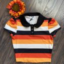 Unique Vintage WT  Candy Corn Stripes Crop Top X-LARGE Photo 1