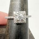 Diamond Halo Style Engagement Ring with Diamonds on shank .92cwt Photo 6