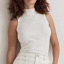 Madewell NWT  Rib Mockneck Sweater Tank Top Antique Cream White Photo 0