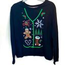 Holiday Time Fun festive Christmas ugly sweater sweatshirt Photo 0