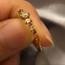 The Moon Plated Colorful Rainbow Crystal Ring Photo 6