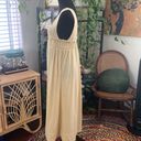 Free People  Delphine Pampas Pale Yellow Smocked Bust Midi Dress Photo 1