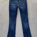 American Eagle  Mid Rise Skinny Kick Jeans Distressed Dark Blue W 6 X Long x 34.5 Photo 1