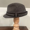 Krass&co The Hatter  Grey and Black Houndstooth Vintage Fedora Hat Photo 4