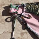 The Bikini Lab Pink and Green Tropical Print  Strappy Swim Bottoms Photo 4