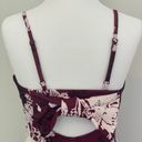 Trixxi Burgundy And white Flower Dress Photo 3