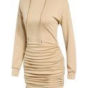 Zaful Hooded Long Sleeve Drawstring Ruched Mini Dress Photo 1