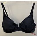 Anne cole  Black V Underwired Bikini Top Size XS NEW Photo 0