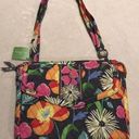 Vera Bradley hipster Jazzy Blooms Gray Floral Zip & Flap Adjustable Strap tablet Photo 0