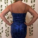 Windsor Set Windsor Royal Blue Sparkly Short Dress Photo 1