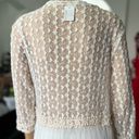 Xhilaration Cream Crochet Lace Overlay Robe Wrap Size XL Open Front 3/4 Sleeve Photo 10