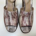 Vince Camuto  Deedriana Pink Leather Snake Print Wedge Ankle Strap Sandals US 8.5 Photo 2