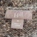 J.Jill  Marled Brown Knit Stand Collar Full Zip Wool Alpaca Sweater Vest Size M Photo 4