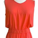 Joan Rivers  Maxi Dress Petite Coral Orange Sleeveless V-Neck Jersey Size SP Photo 2