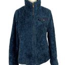 Pendleton  Women Fuzzy Full Zip Sherpa Blue Jacket Teddy Plaid Size Medium Photo 2