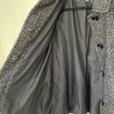 London Fog  Black & White Wool Blend Herringbone Tweed Button Coat ~ Women’s Sz M Photo 7