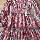 Alexis  orange Rosewell Tiered High-Neck Floral Cocktail Dress size M Photo 4