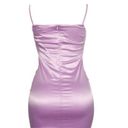 Tic Toc  Tie Front Sleeveless Satin Mini Dress Purple Size Medium NWT Photo 1