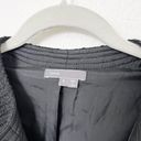 Vince  Size 4 Black Wool Blend Tweed Knit Textured Collarless Jacket Jackie O Photo 11