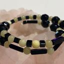 Onyx  and White Quartz Bracelet OSFM NWOT Photo 2