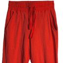 Zyia  Active Pants Womens Medium Orange Red Don't Wake Me Thermal Waffle Joggers Photo 2