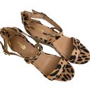 Charlotte Russe  Leopard Cross Strap Espadrille Wedge Sandals Photo 3