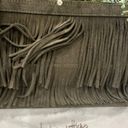 India Hicks Fringed Purse Army Green Suede Clutch w/Tassel London Harbour Island Photo 16