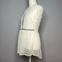 LC Lauren Conrad  XS WHITE WITH BLACK VELVET ACCENTS SLEEVELESS COVERUP TANKTOP Photo 2