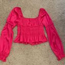 Forever 21 Fushia Silk Rushed Top Photo 3