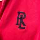 Ralph Lauren Hot Pink Sweatshirt Cardigan with Navy Blue Logo, Size Large Photo 1