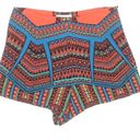 Alexis Tribal Aztec Boho Multicolored High Rise Shorts Photo 1