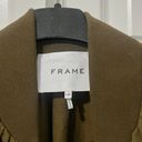 Frame Cinched Zip Up Linen/Cotton Blend Jacket - Deep Army Green (Size L) Photo 3