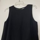 Vince . Black sleeveless shift zip up leather trim dress size US 6 Photo 1