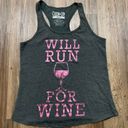 Chin Up Chin-Up Charcoal Will Run For Wine Medium Tank Top Photo 8