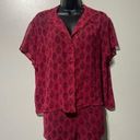 PINK - Victoria's Secret Victorias Secret Pink Paisley Sheer Pajama Set Top Shorts Sz Large Y2K Photo 0